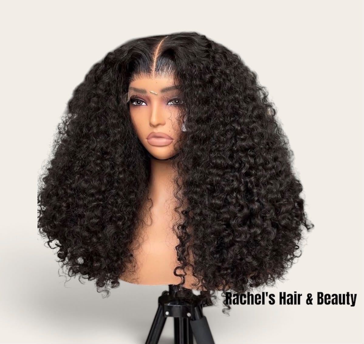 12"-24" Deep Curly Human Hair Wig - Color Black