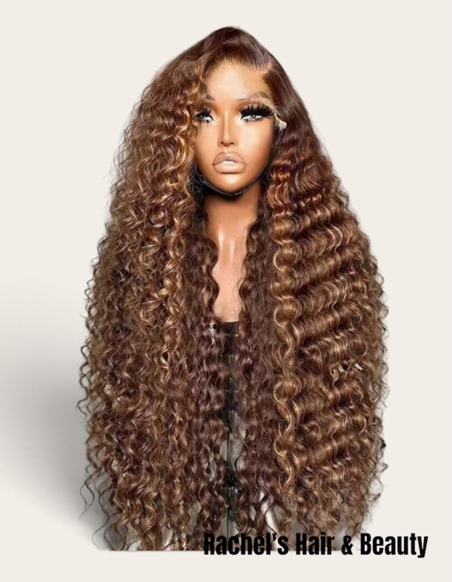 30" Deep Curly Human Hair Wig - Color 4/30