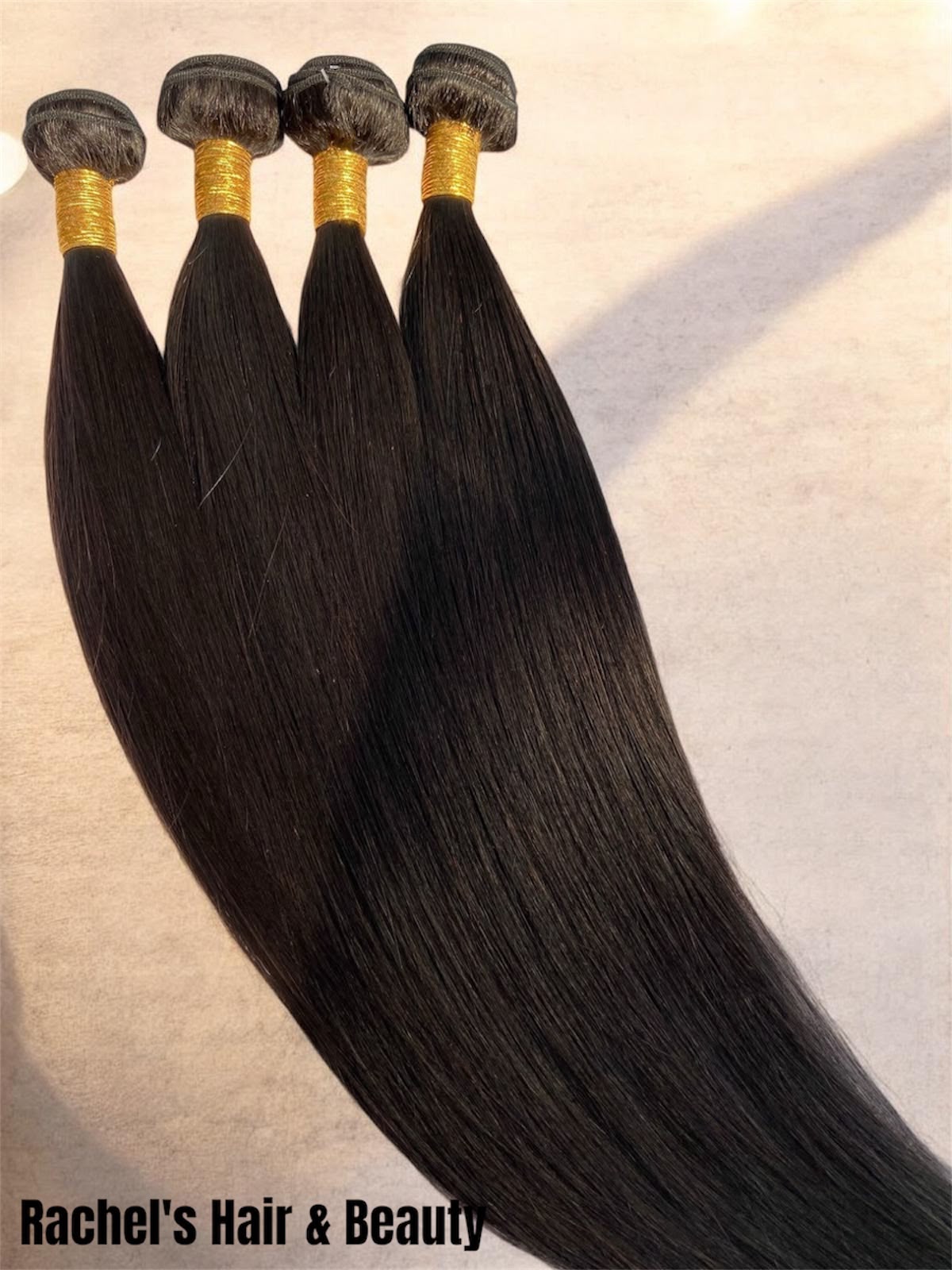 10"-30" Straight Human Hair Bundles - Color Black